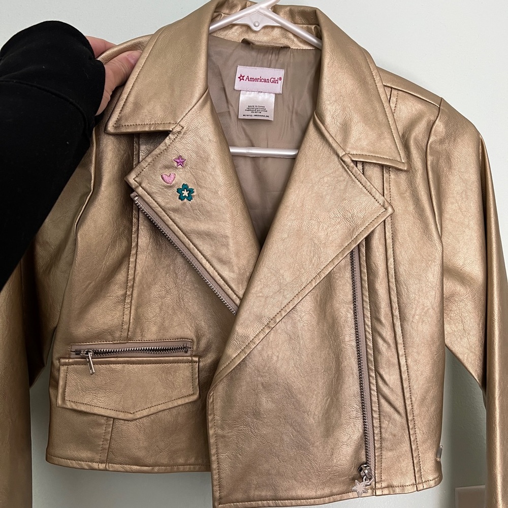 American Girl Gold Moto Jacket for Girls